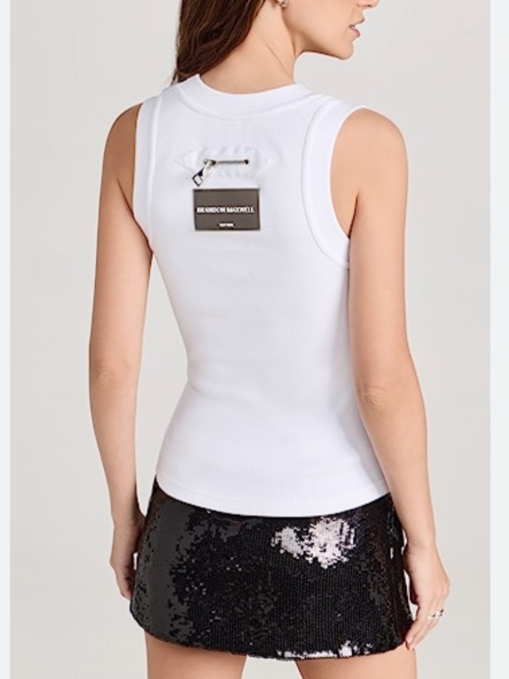 Brandon Maxwell Anne scoop neck tank top